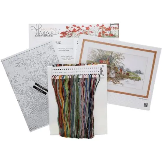 Thea Gouverneur Chickens Cross Stitch Kit {3}