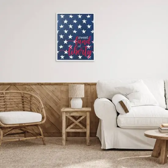 Stupell Industries Sweet Land Of Liberty Americana Framed Giclee Art White {3}