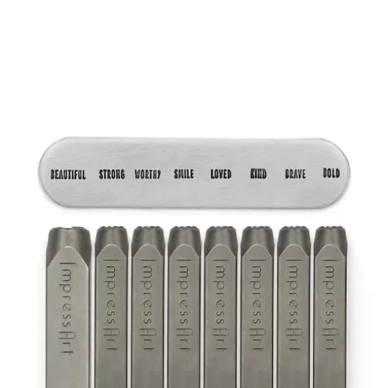 ImpressArt&reg; 6mm & 9.5mm Inspirational Metal Stamps Pack {3}
