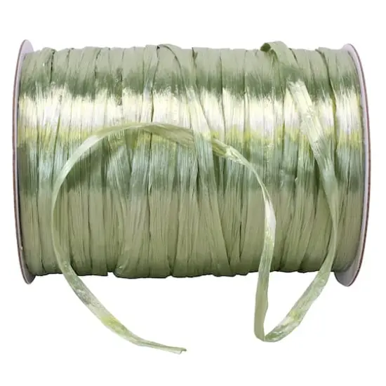 JAM Paper 1/4" Raffia Pearl Ribbon Sage {1}