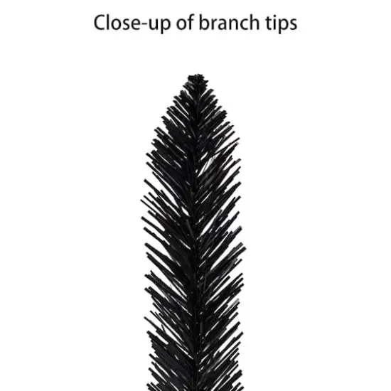 6ft. Pre-Lit Black Carson Pine Artificial Christmas Tree, Clear Lights {7}