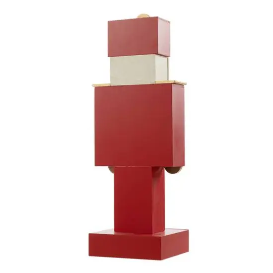 Glitzhome&reg; 17.25'' Wooden Christmas Nutcracker Countdown Calendar D&eacute;cor with Drawer {7}