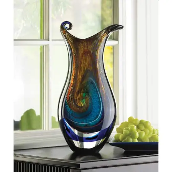 15.5" Galaxy Art Glass Vase {3}