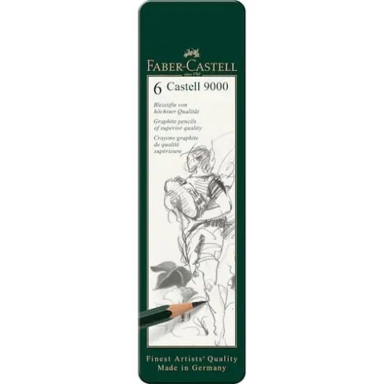 Faber-Castell 9000 6-Pencil Tin Set {1}
