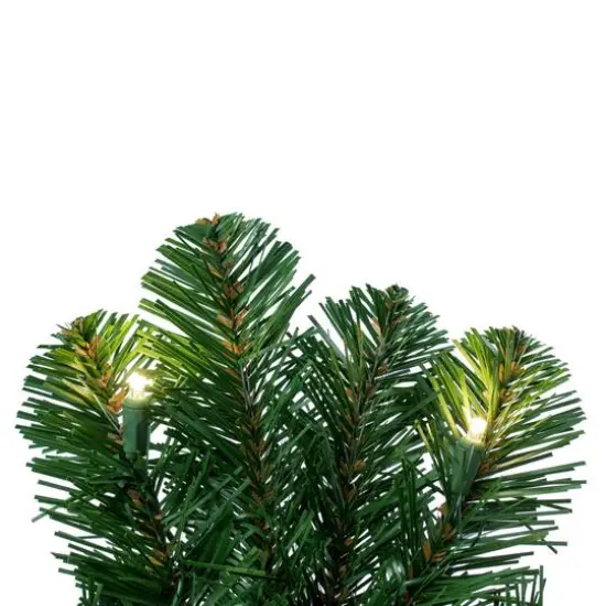 30" Oregon Fir Christmas Wreath, Warm White LED Lights {5}