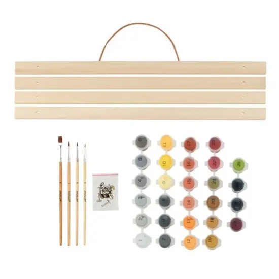 16" x 20" Cat with Pumpkin Paint-by-Number Kit with Wood Display Hanger by Artist's Loft&reg; {5}