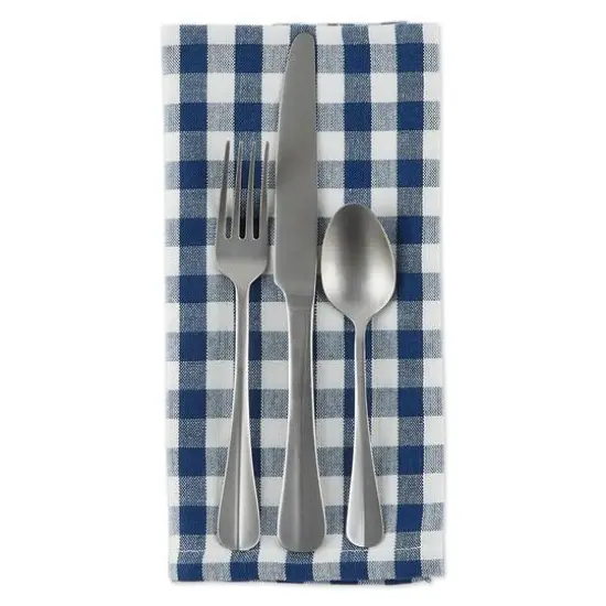 DII&reg; Navy & Off White Gingham Cotton Napkins, 4ct. {3}