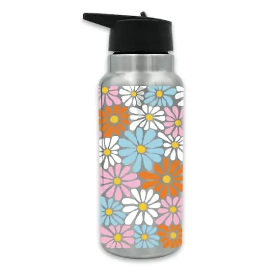 32oz. Hippie Floral Pattern Stainless Steel Tumbler {1}