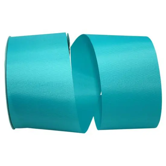 The Ribbon Roll 3" x 50yd. Grosgrain Allure Solid Ribbon Turquoise {1}