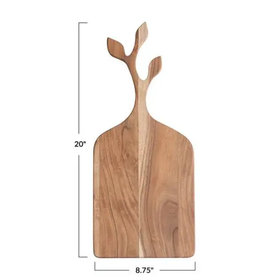 Hello Honey&reg; 20" Acacia Wood Cutting Board with Branch Shape Handle {5}