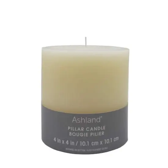 4" x 4" Ivory Pillar Candle by Ashland&reg; {1}