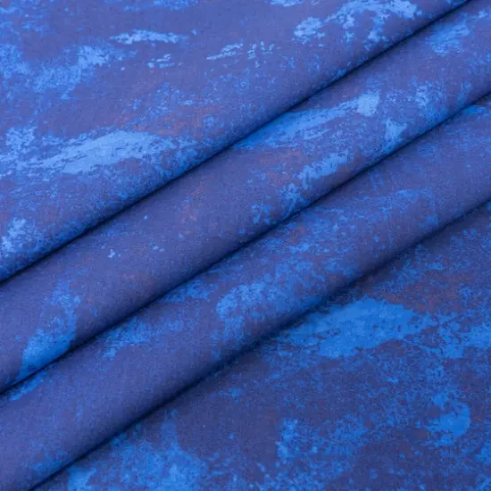 SINGER Dark Blue Grunge Blender Cotton Fabric {3}