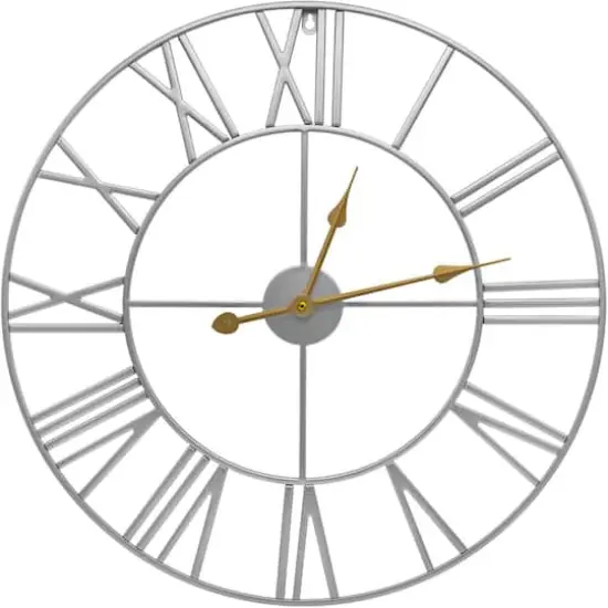 Sorbus&reg; 24" Round Oversized Wall Clock Silver {1}