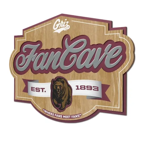 NCAA Fan Cave Sign Montana Grizzlies {1}