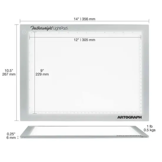 Artograph Featherweight LightPad, 9" x 12" {9}