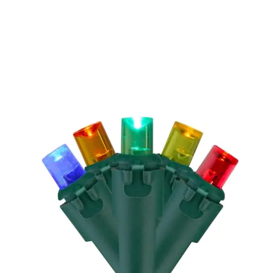 200ct. Multicolor LED Wide Angle Christmas String Lights with Green Wire {1}