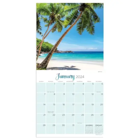 TF Publishing 2024 Tropical Beaches Mini Calendar {4}