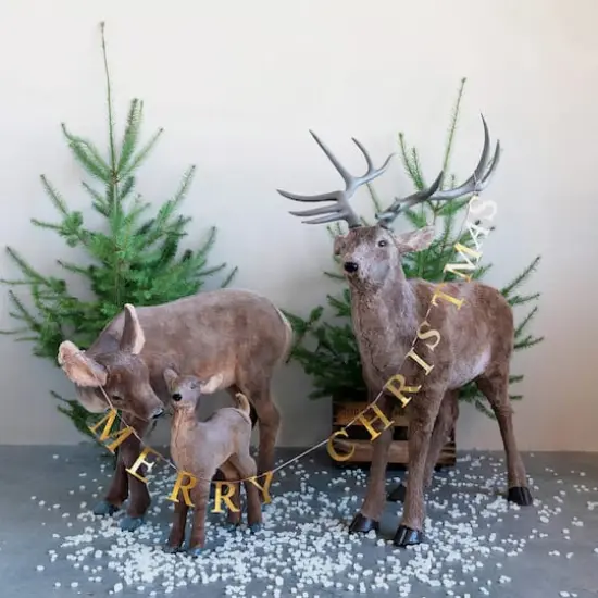 Hello Honey&reg; 55" Brass Finish Merry Christmas Metal Garland {3}