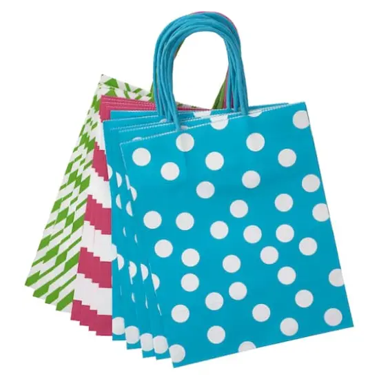10" Dots & Chevron Paper Bag Value Pack by Celebrate It&trade; {1}