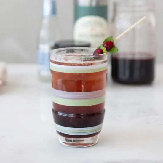 Hello Honey&reg; 5" Green & White Striped Drinking Glass, 4ct. {3}