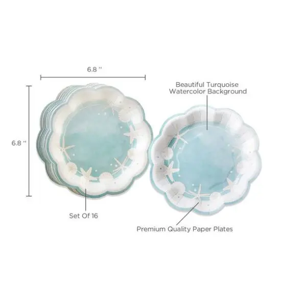 Kate Aspen&reg; 7" Beach Party Premium Paper Plates, 64ct. {7}