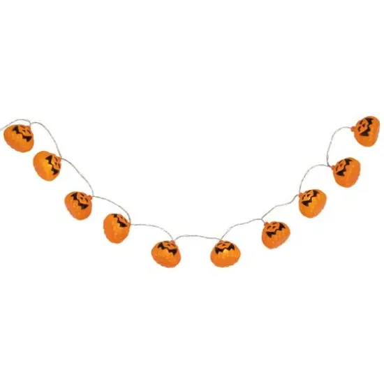 10ct. Jack-O-Lantern LED Warm White String Lights {6}