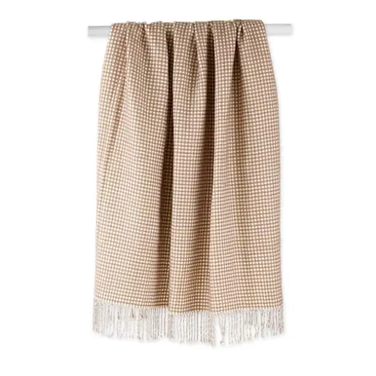 DII&reg; Stone & White Waffle Knit Throw {4}