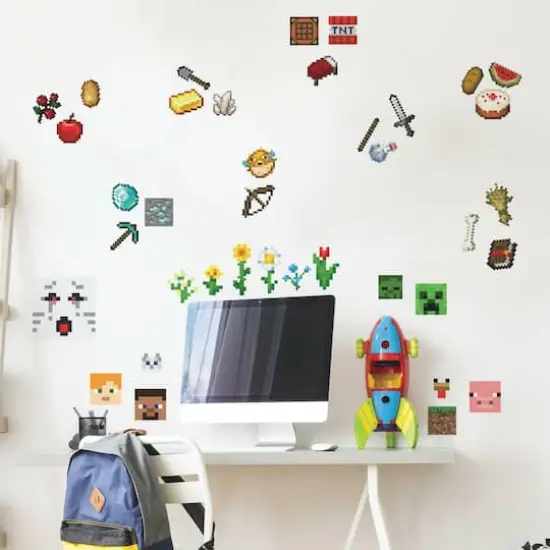 RoomMates Minecraft Peel & Stick Wall Decals {1}