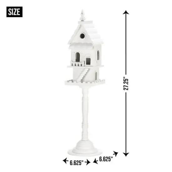 27'' Two Story Pedestal Birdhouse {4}