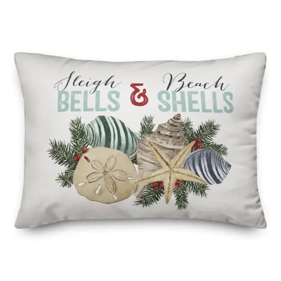 Sleigh Bells & Beach Shells Throw Pillow {1}