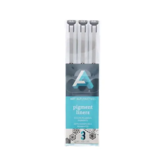 Art Alternatives Black Pigment Liner Pen 3 Piece Set {1}