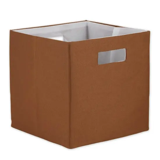 DII&reg; 13" Polyester Solid Storage Cube Cinnamon {1}