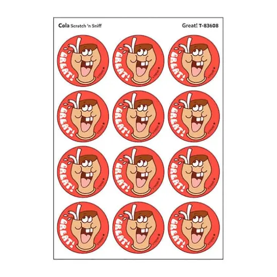 TREND Enterprises® Great! Cola Scented Stickers, 6 Packs of 24 {3}