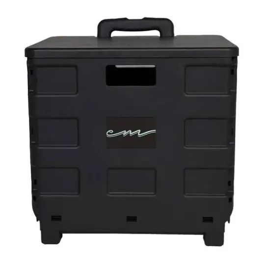 Everything Mary Craft & Hobby Collapsible Plastic Rolling Cart Black {5}