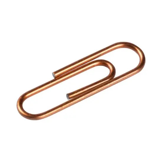 JAM Paper 1" Colorful Standard Paper Clips, 2 Packs of 100 Rose Gold {6}