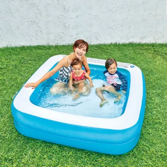 Pool Central&reg; 5ft. Inflatable Blue & White 2-Ring Swimming Pool {3}