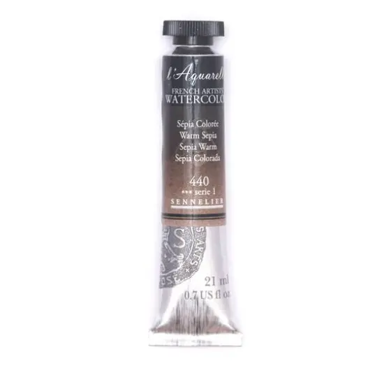 Sennelier French Artists' Watercolor, 21mL 440 Warm Sepia S1 {1}