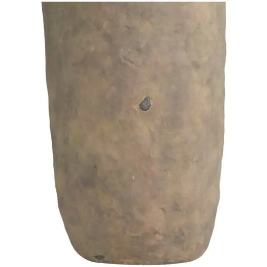 21" Brown Ceramic Distressed Terra Cotta Vase {5}