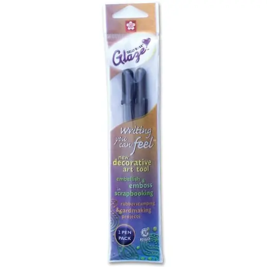 Sakura&reg; Glaze 3D Ink Black Gel Pens, 2ct. {2}