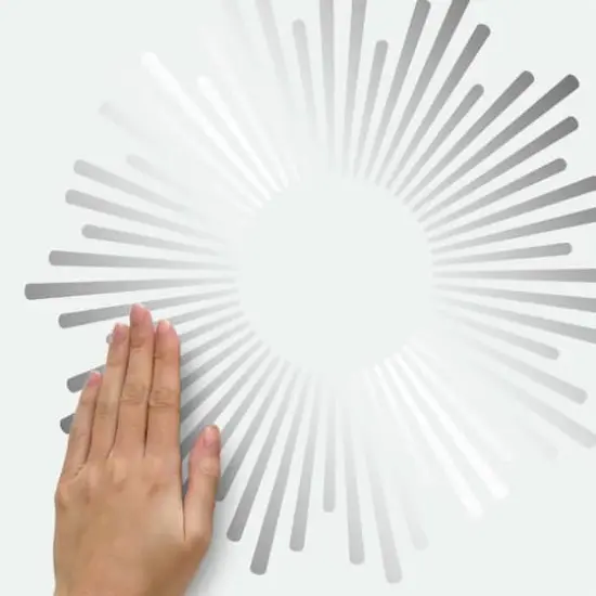 RoomMates Sunburst Peel & Stick Decals with Circle Mirror {5}