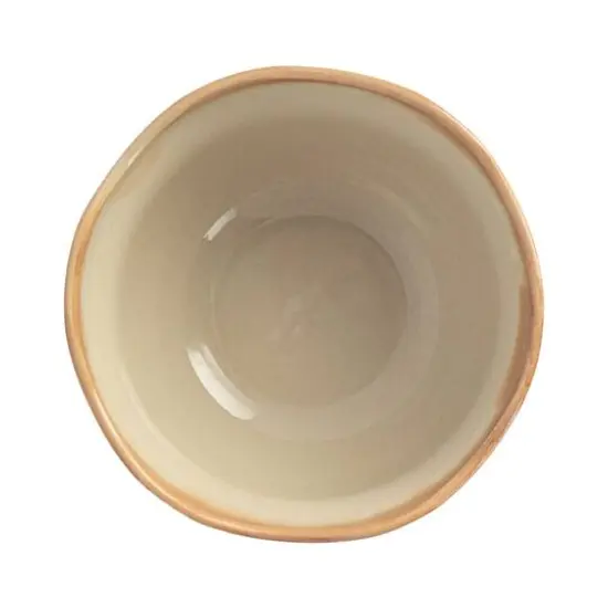 Hello Honey&reg; 5" Brown & White Striped Hand-Painted Stoneware Bowl, 3ct. {7}