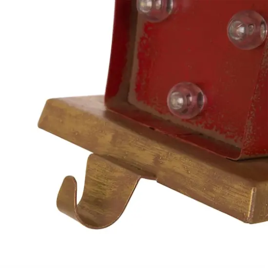 Glitzhome&reg; 7.5" Marquee LED Gift Box Stocking Holder {7}