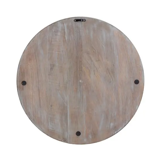 Habitat Robia 20" Distressed Gray Carved Wood Wall Art {5}