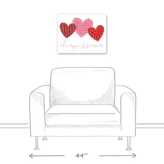 Pattern Hearts Canvas Wall Art {6}