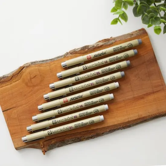 Micron&reg; Brush&trade; Gray Pen Set {3}