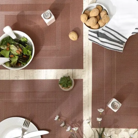 DII&reg; Vinyl Doubleframe Placemats, 6ct. Cinnamon {6}