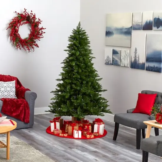 6.5ft. Pre-Lit Vermont Spruce Artificial Christmas Tree, Color Changing LED Lights {4}