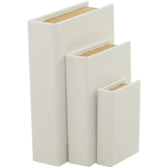 White Linen Faux Book Box Set {9}