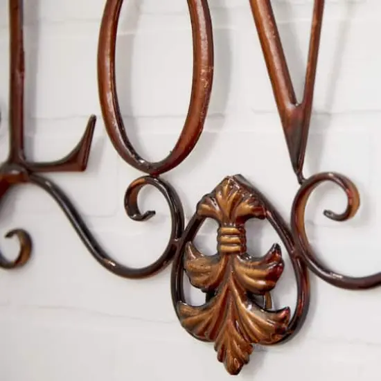 Brown Metal Live, Laugh, Love Wall Decoration {4}