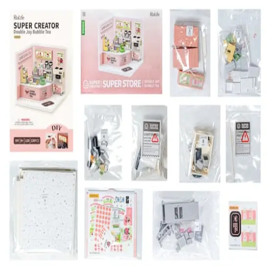 Rolife&reg; Super Creator Double Joy Bubble Tea DIY Miniature Kit {10}